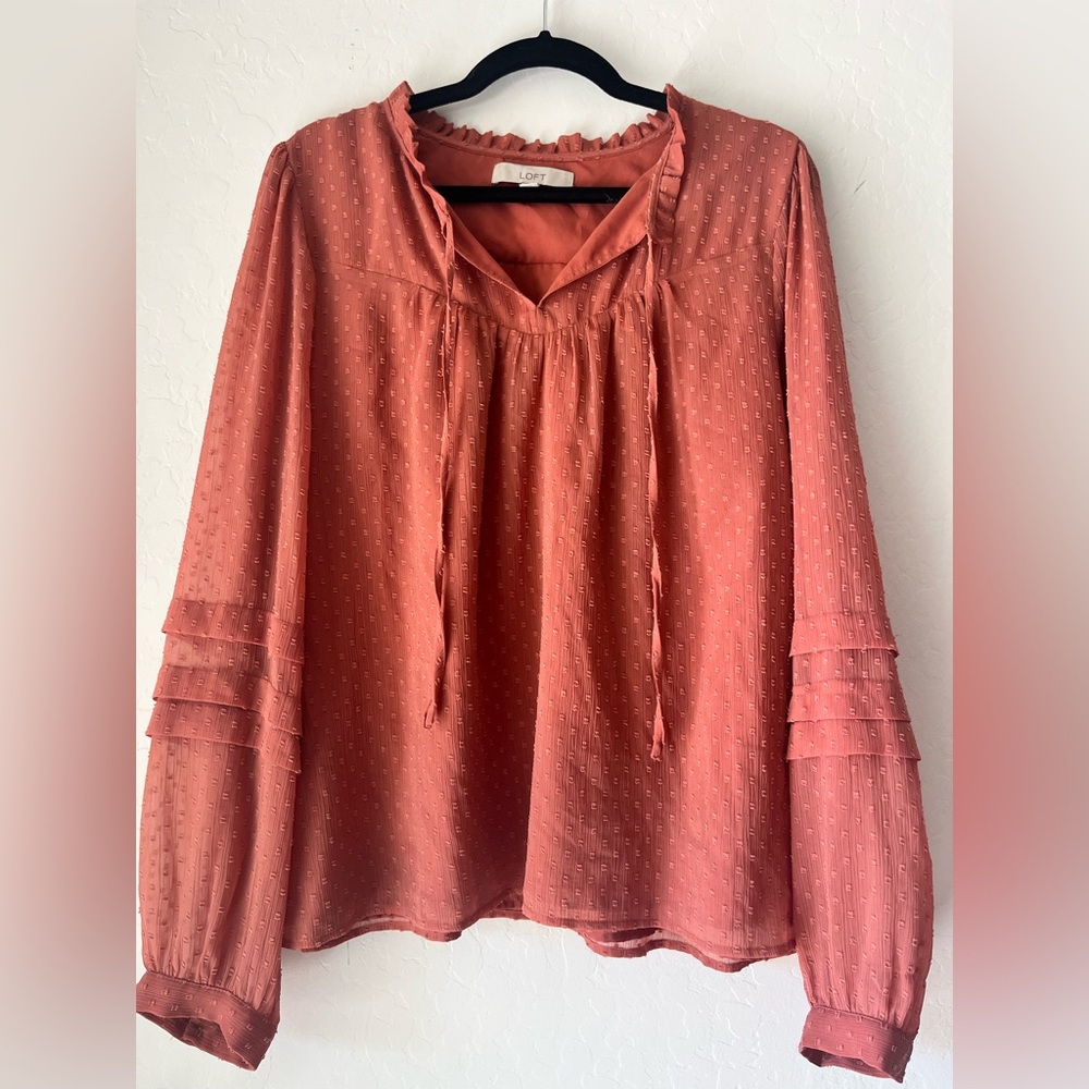 LOFT Women's Terracotta Blouse